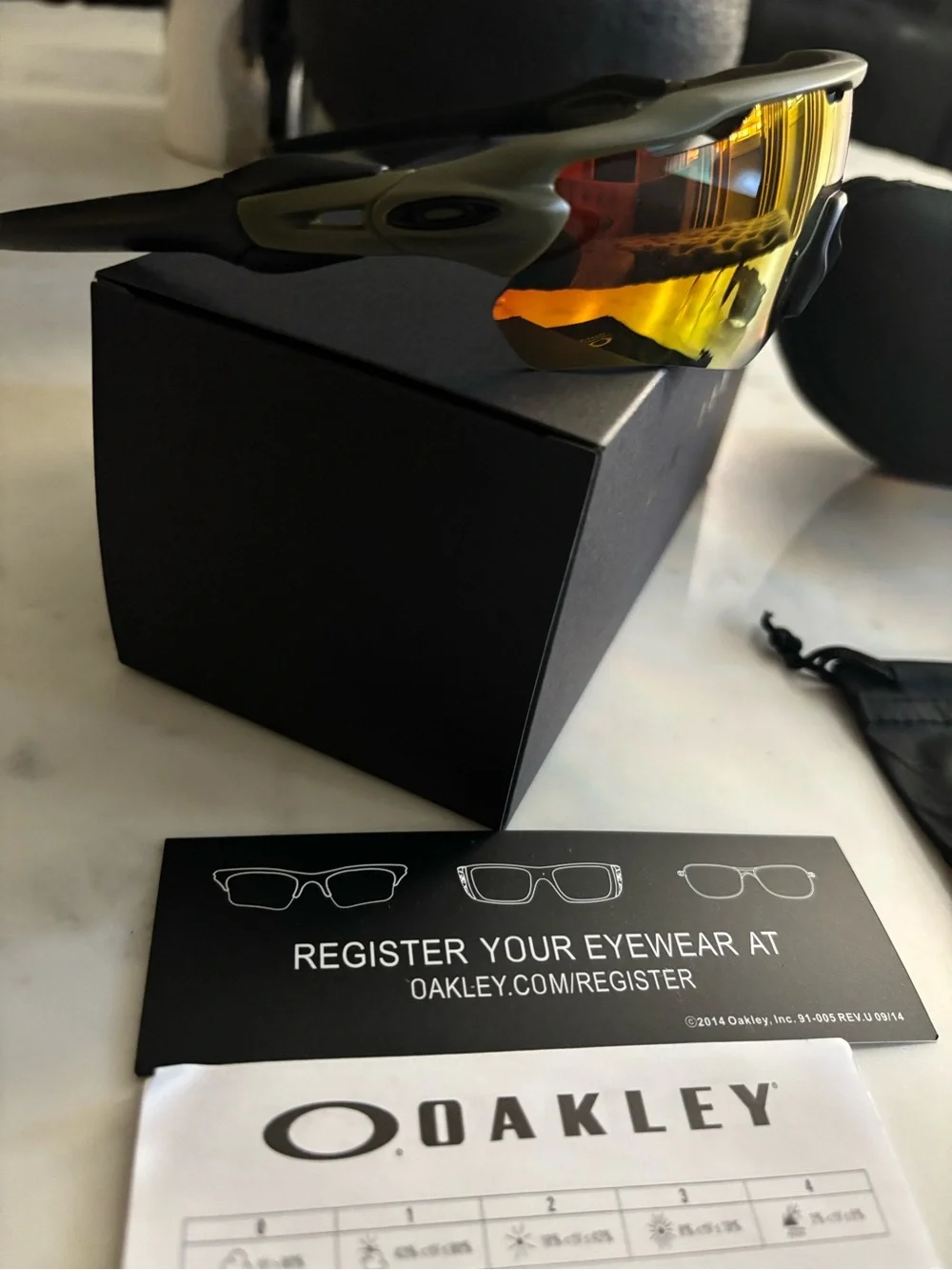Oakley Radar Path sunglasses with three interchangeable lenses